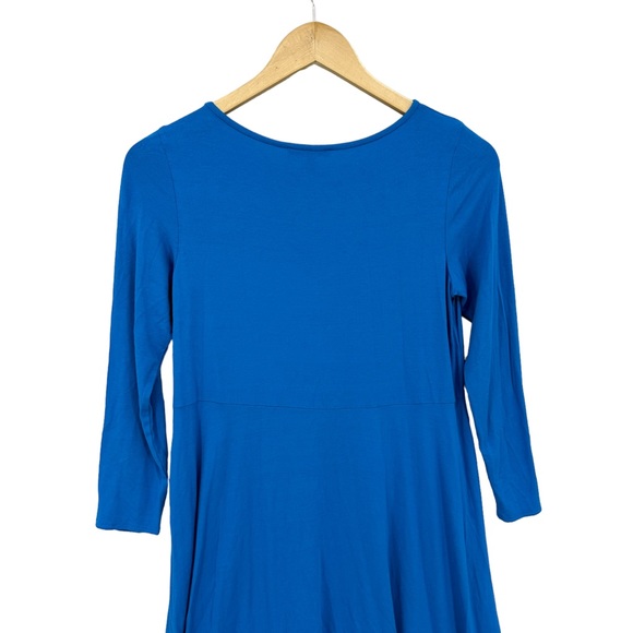 EILEEN FISHER Long Tunic Top Blue - Picture 4 of 8